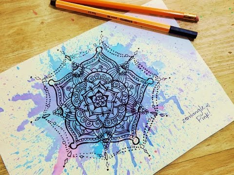 480x360 Speed Drawing Fantasy Watercolor Mandala