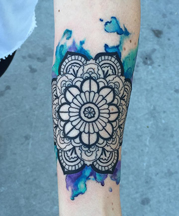 360x433 Watercolor Mandala, 17 Mandala Tattoos That Bring Out Your Inner