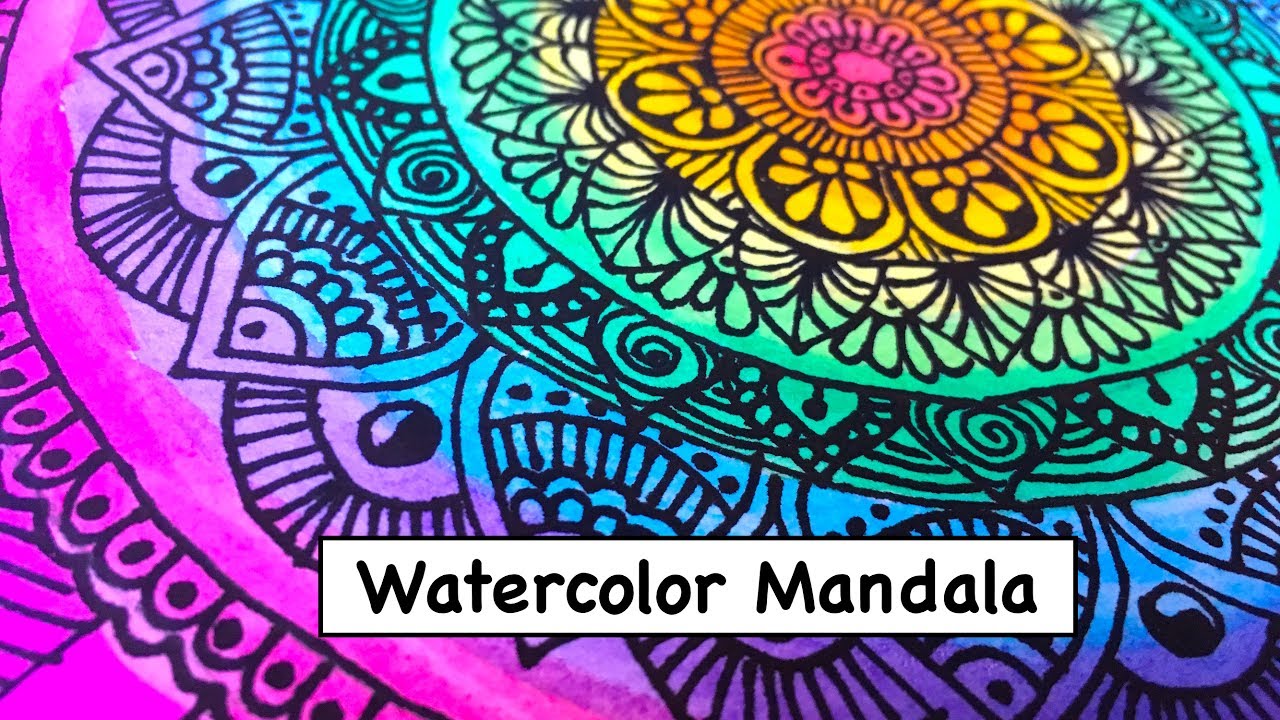 1280x720 Watercolor Mandala Art Drawing 2