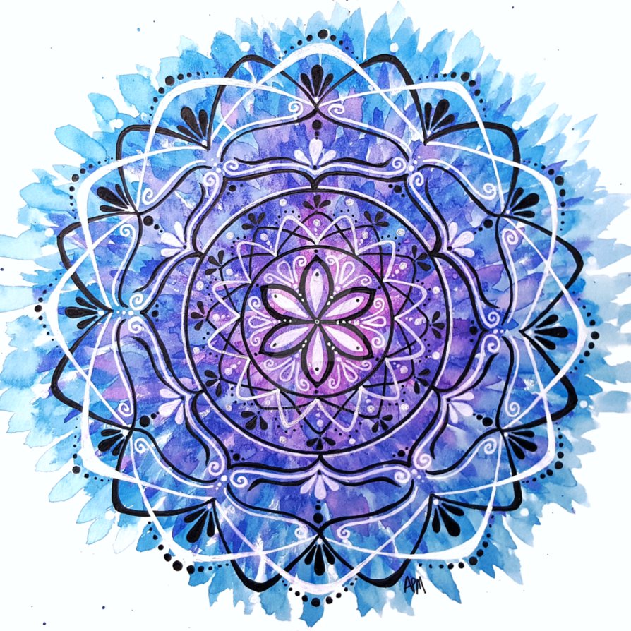 894x894 Watercolor Mandala By Flexibledreams
