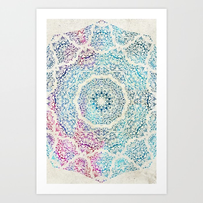700x700 Watercolor Mandala Art Print By Ixrid Society6