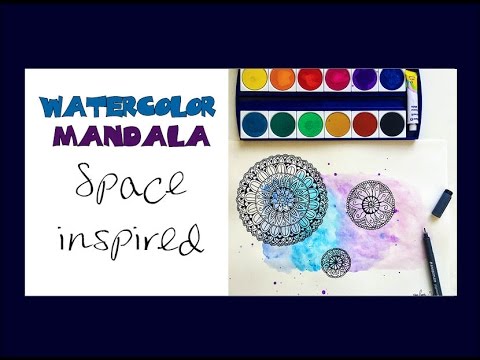 480x360 Watercolor Mandala Art L Space Inspired