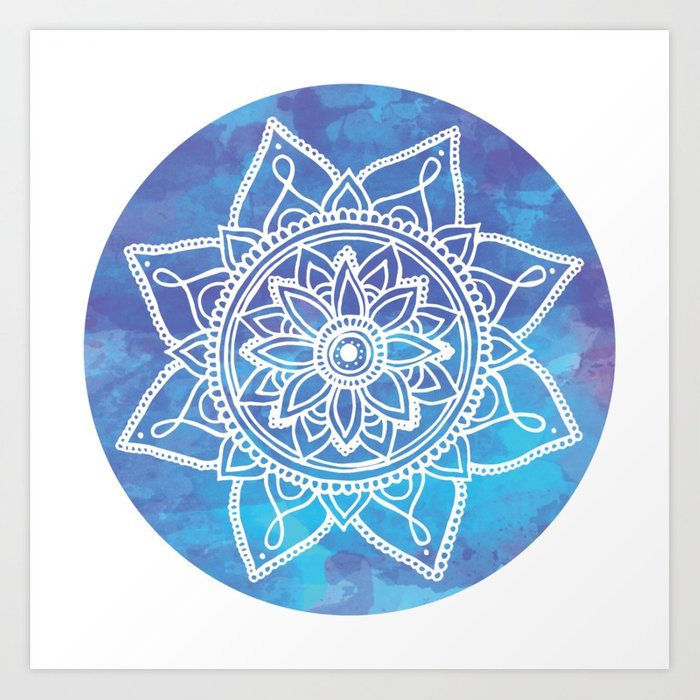 700x700 Watercolor Mandala Art Print By Silviamar29 Society6