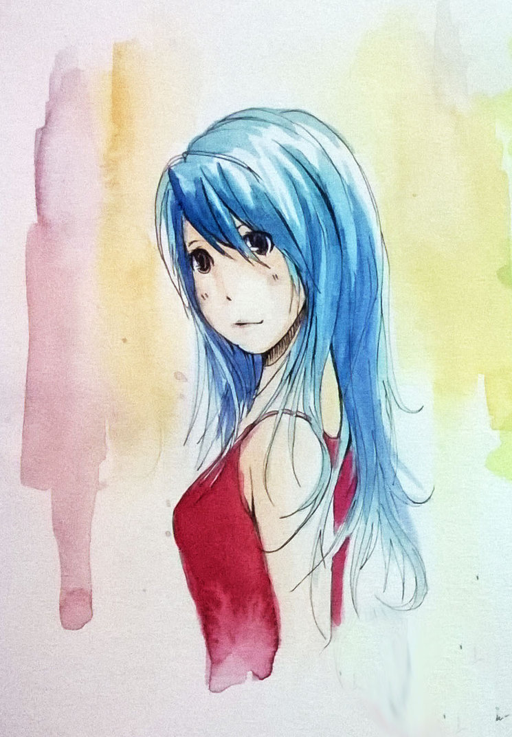 745x1072 Watercolor Manga Sketch By Yxinn