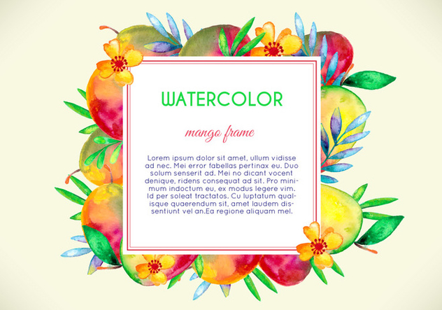 632x443 Watercolor Mango And Fruit Illustration Free Vector Download