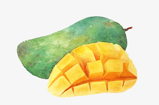 624x413 Watercolor Mango Png, Vectors, Psd, And Clipart For Free Download