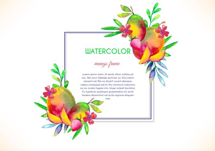700x490 Free Vector Watercolor Mango Frame