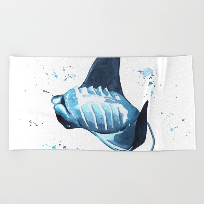 700x700 Manta Ray Beach Towel By Andreaengland Society6