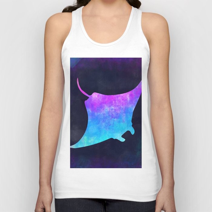 700x700 Manta Ray In Space Animal Graphic Art Watercolor Canvas