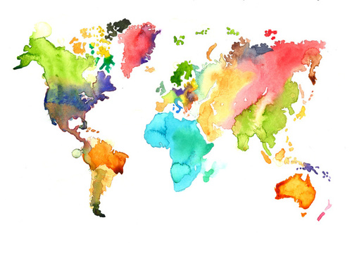 Watercolor Map at GetDrawings | Free download