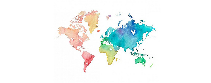 800x318 Map Watercolor Poster Background, Watercolor, Map, Poster