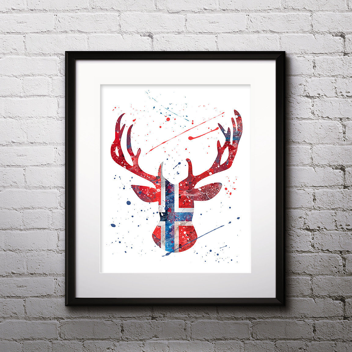 1152x1152 Norway Map Watercolor Print, Norway Map Art, Norway Map Painting