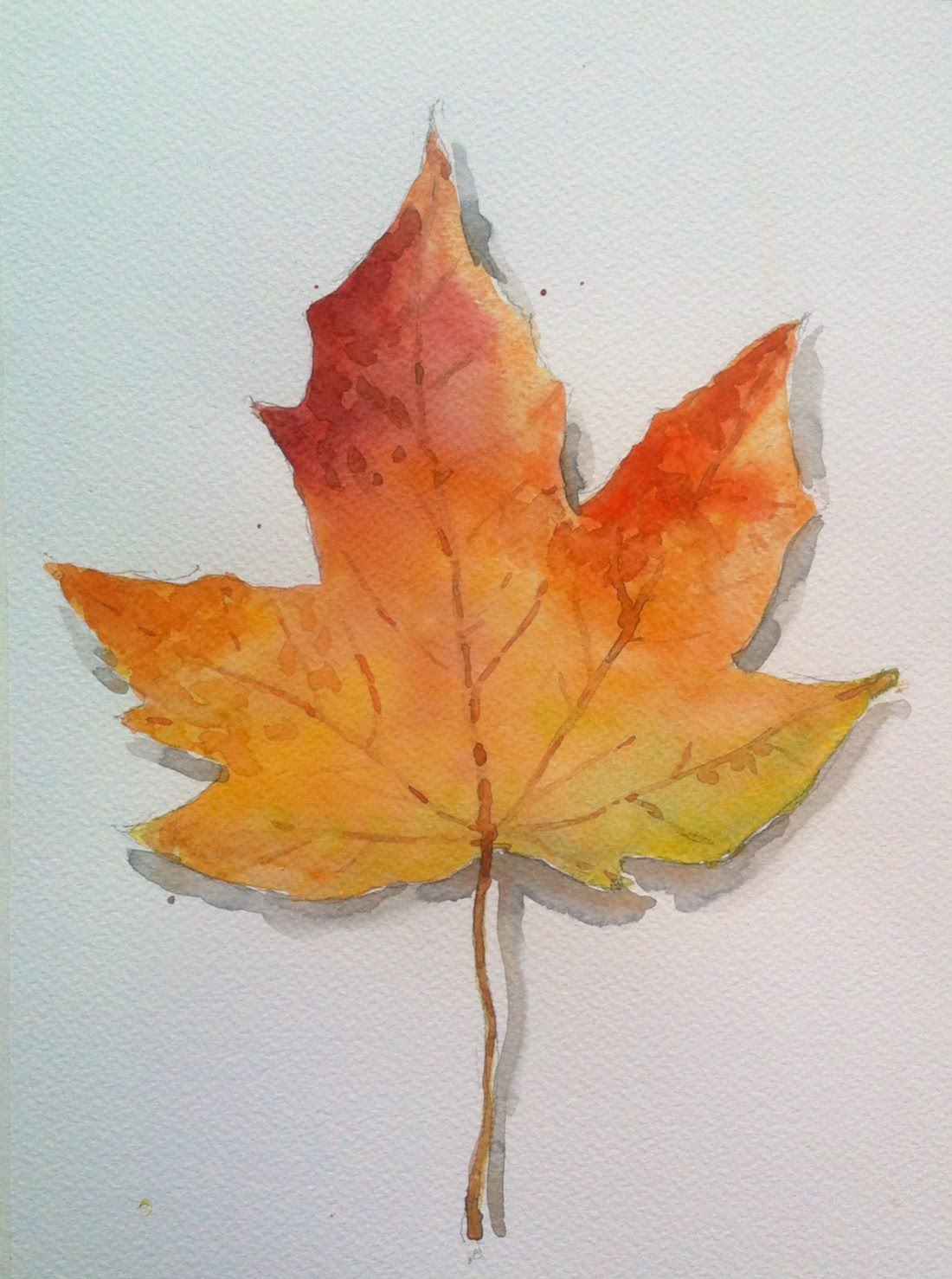 1100x1478 Watercolor Fall Autumn Leaf Maple Leaves