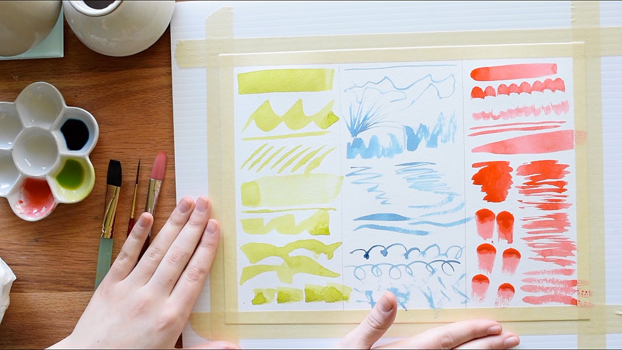 1280x722 Beginner Watercolor Exercises~ Part 2 Mark Making