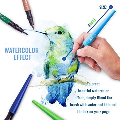 500x500 20 Watercolor Brush Pens Set Of 20 Soft Flexible Tip