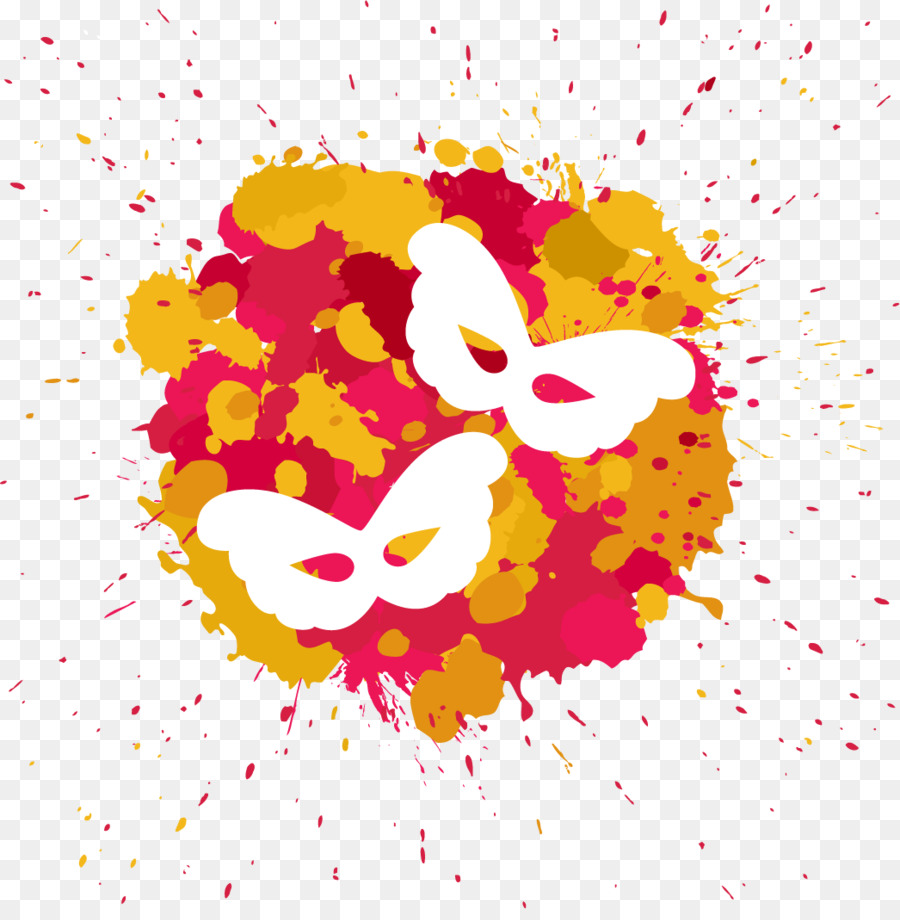 900x920 Mask Carnival Watercolor Painting