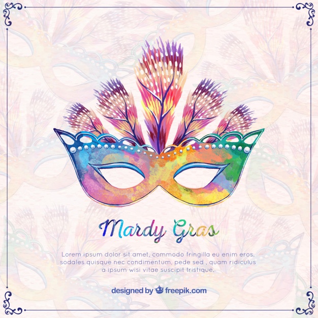 626x626 Background Of Pretty And Elegant Watercolor Mask Vector Free