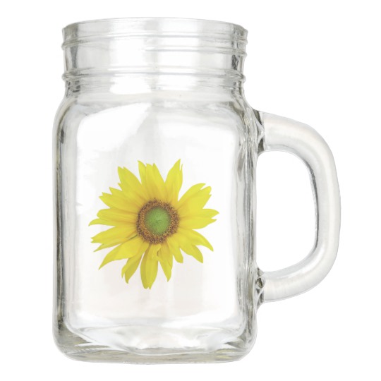 540x540 Sunflower Digital Watercolor Mason Jar