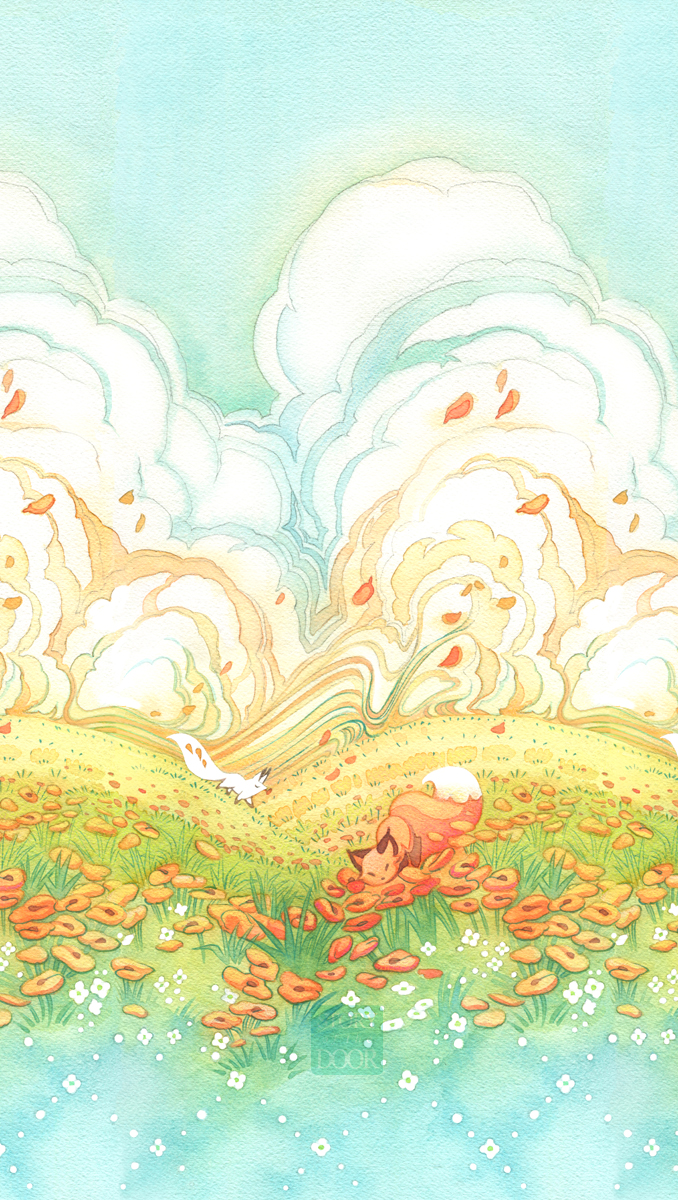 678x1200 Watercolor Meadow Pattern By Blix It