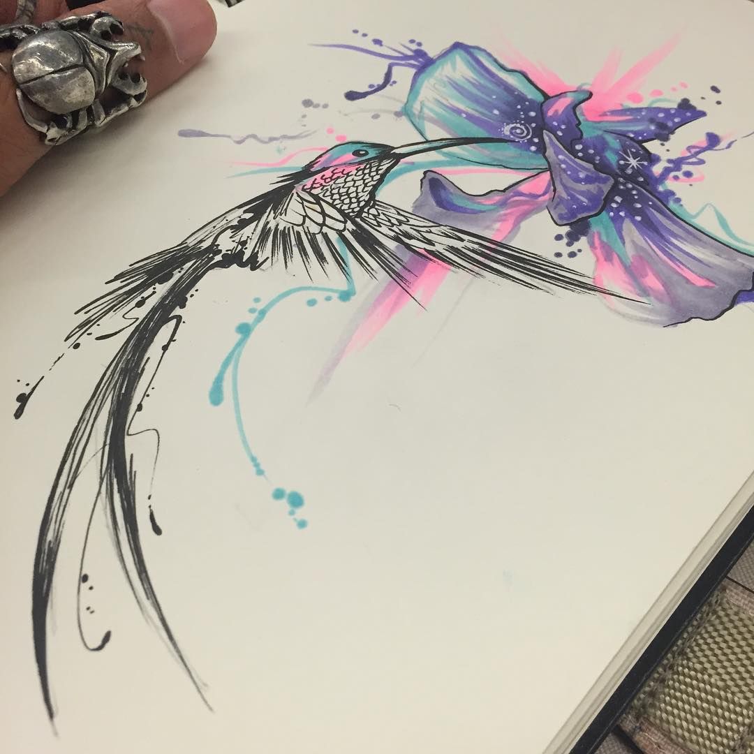1080x1080 25 Stunning Watercolor Hummingbird Tattoo Meaning And Designs