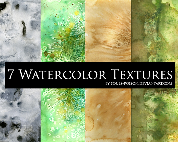 600x480 7 Watercolor Textures By Soulspoison