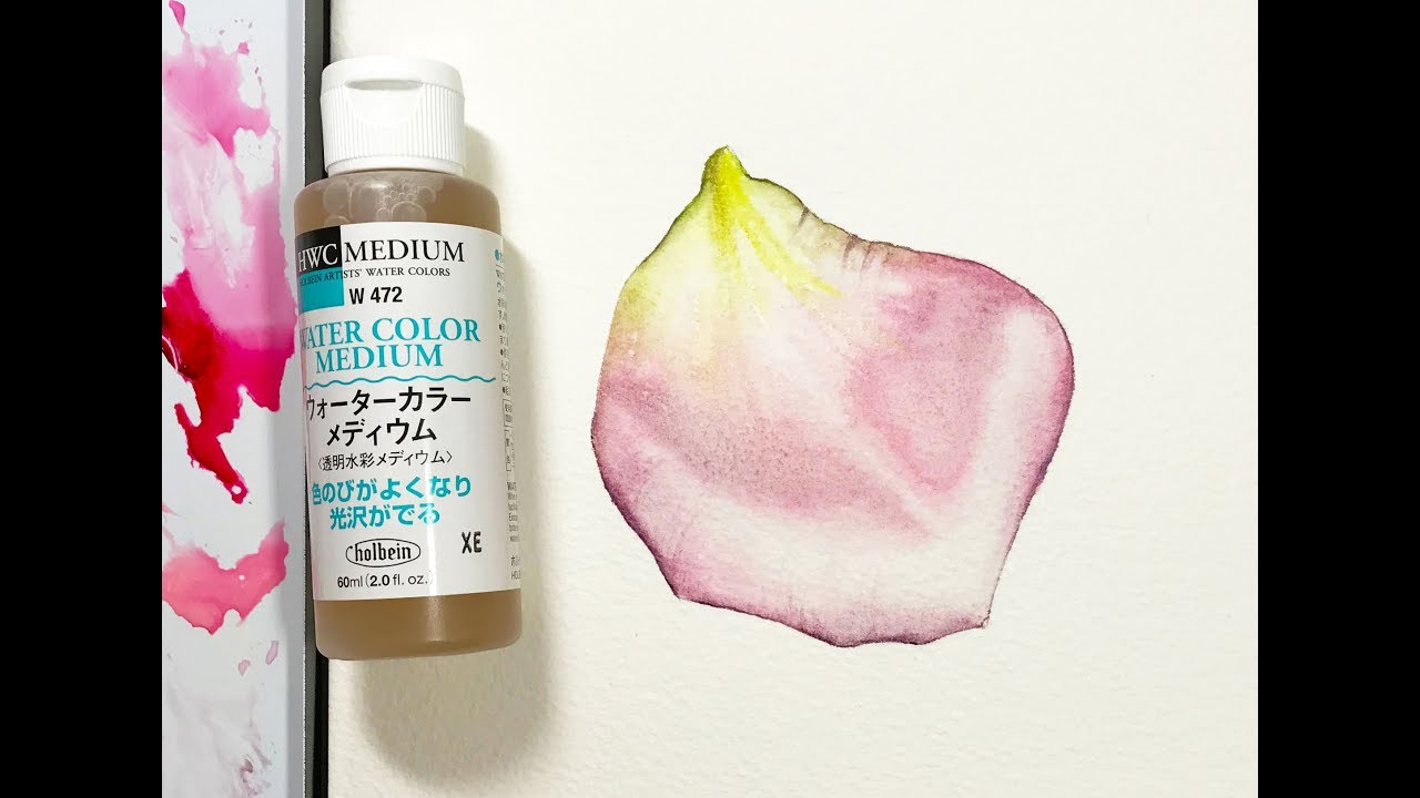 1280x720 Watercolor Rose Petal Painting With Watercolor Medium