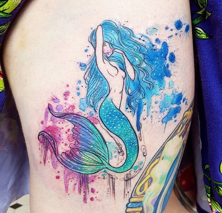 750x721 Joanna Baker Watercolor Mermaid Tattoo Tattoos That I Love