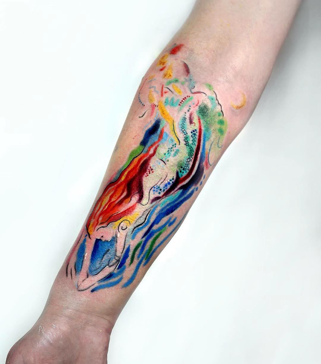 1080x1224 Watercolor Mermaid Tattoo Best Tattoo Ideas Gallery