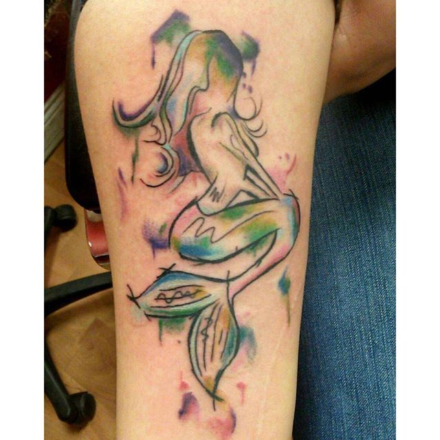 640x640 Watercolor Mermaid Tattoo Mermaid Tattoo Inspiration