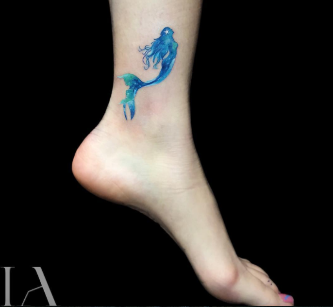686x632 Watercolor Mermaid Tattoo Watercolor Tattoos