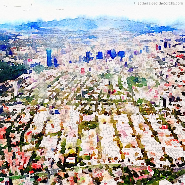 736x736 Mexico City In Watercolors