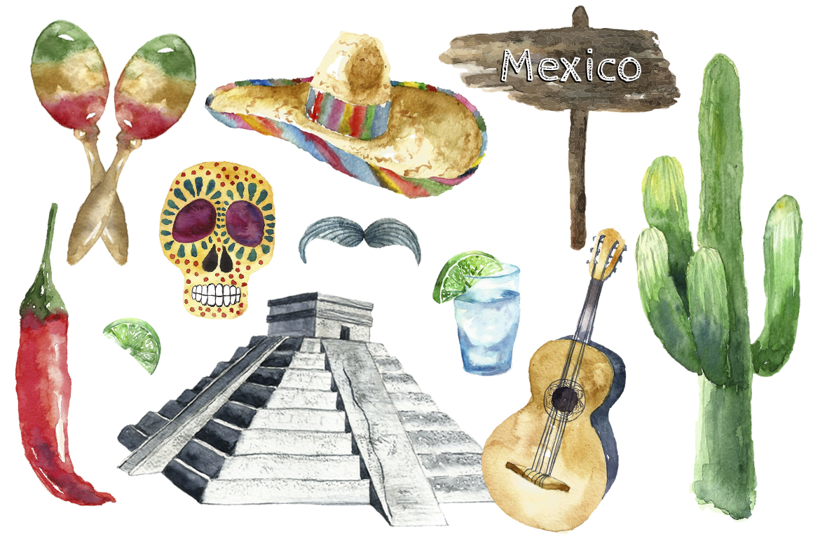 1160x772 Mexico Clipart Watercolor