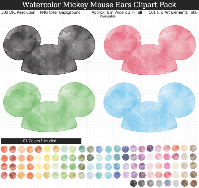 638x604 Mickey Mouse Ears Clipart Pack