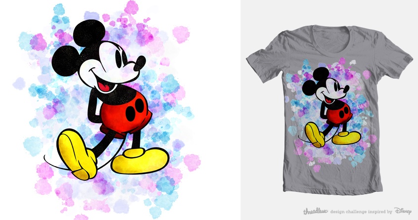 845x445 Score Watercolor Splash Mickey By Perfectlyimperfect91 On Threadless