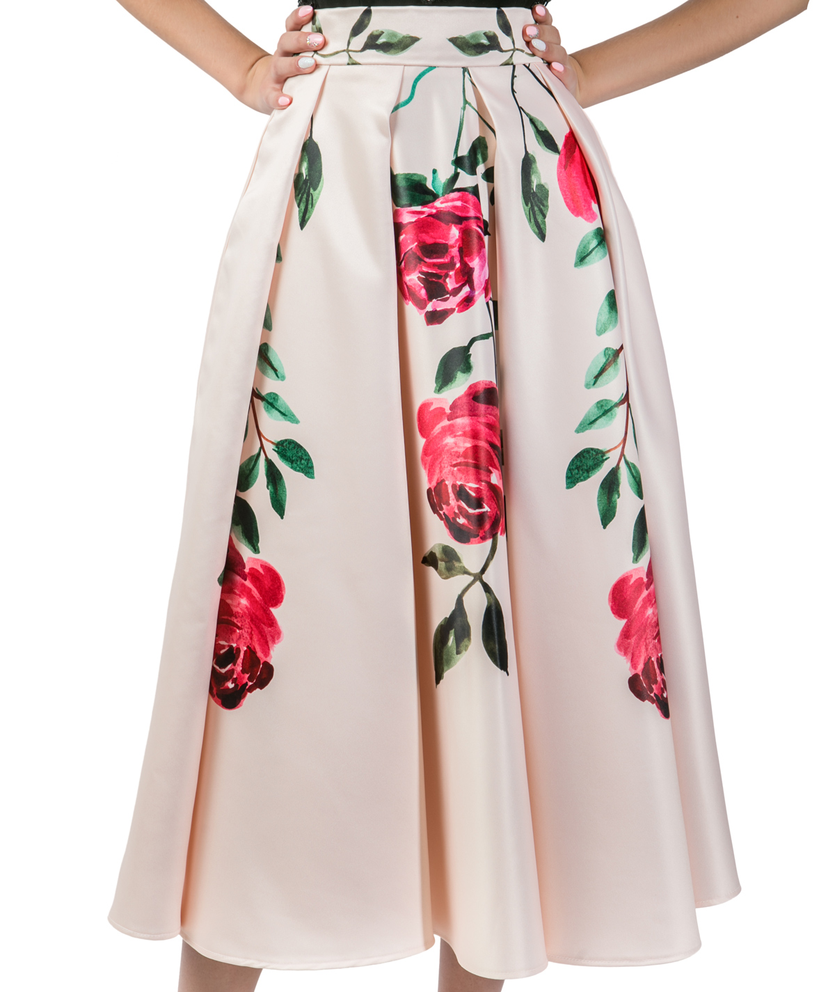 1200x1425 Rose Midi Cocktail Skirt Sinestezic