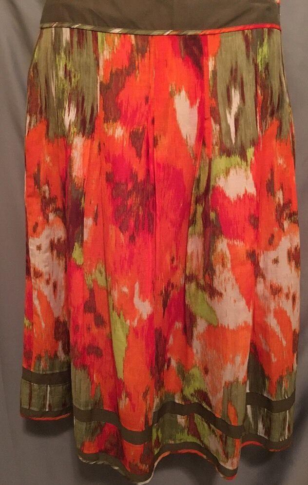 632x995 Talbots Watercolor Midi Skirt Sz 8p Suthern Soul Thriftin