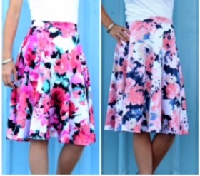 280x247 Watercolor Midi Skirt