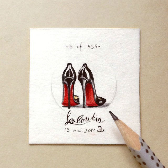 640x640 Miniature Watercolor Illustrations By Elena Limkina