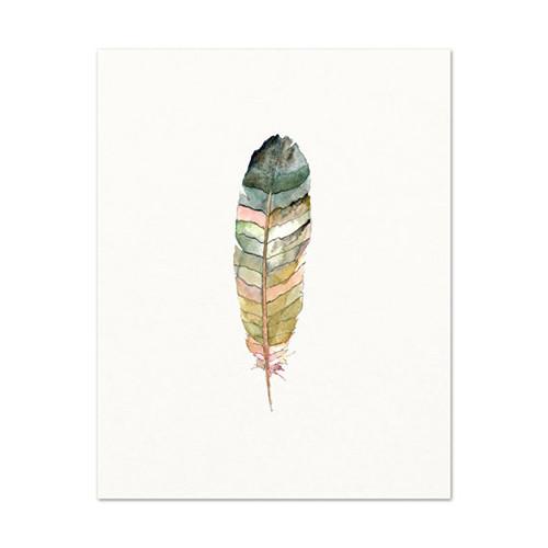 500x500 Minimalist Feather Watercolor Print Katie Diamond Jewelry