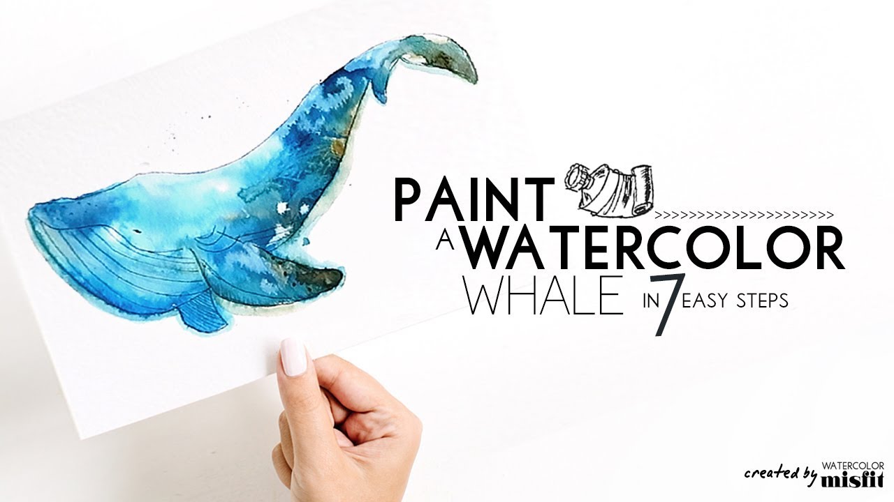 1280x720 Paint A Watercolor Whale In 7 Easy Steps (Free Watercolor Tutorial