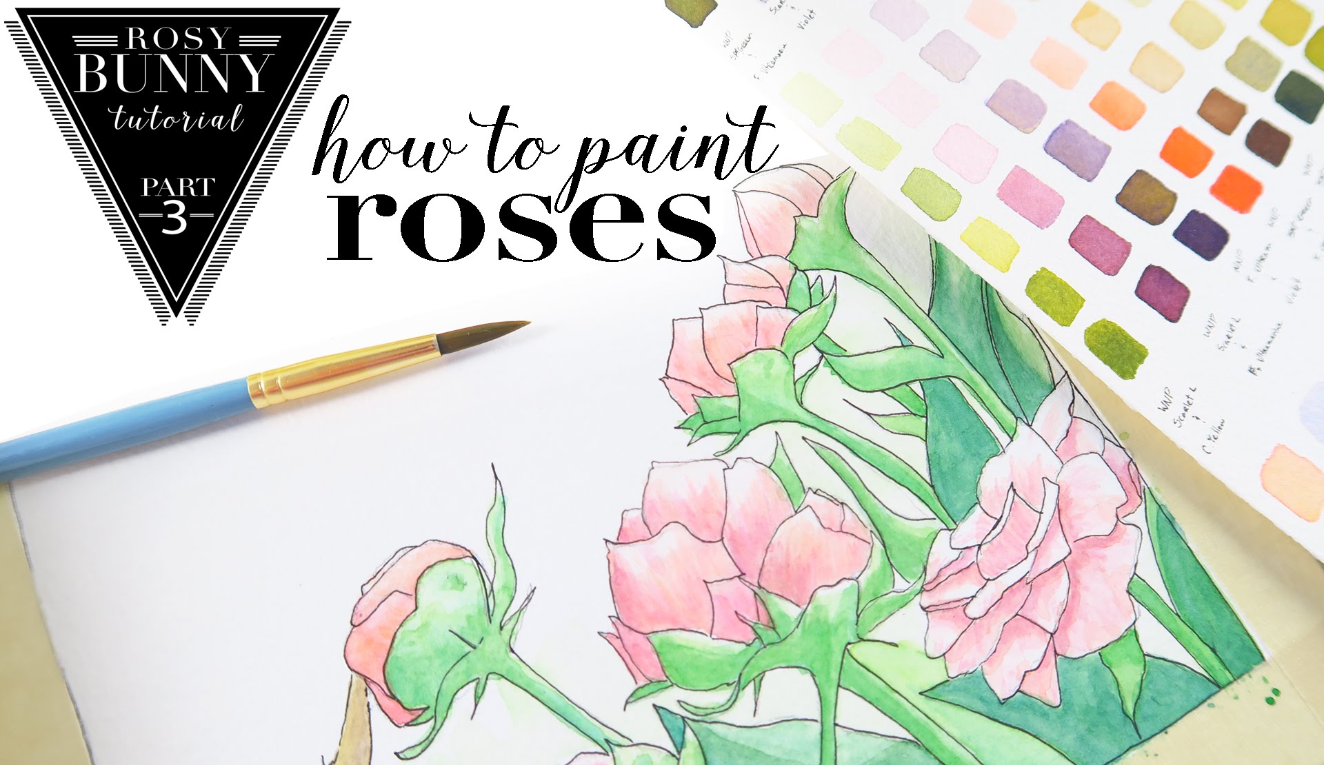 1920x1110 Rosy Bunny Watercolor Tutorial (Part 3 Of 5) How To Paint Roses