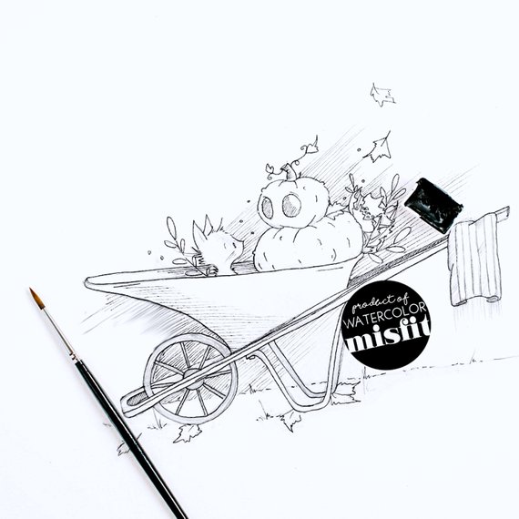 570x570 Spooky Kitty Drawing Template Instant Download Etsy