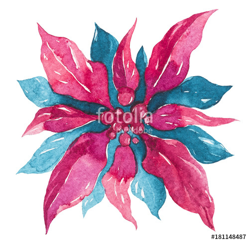 500x486 Christmas Watercolor Mistletoe Isolated On White Background