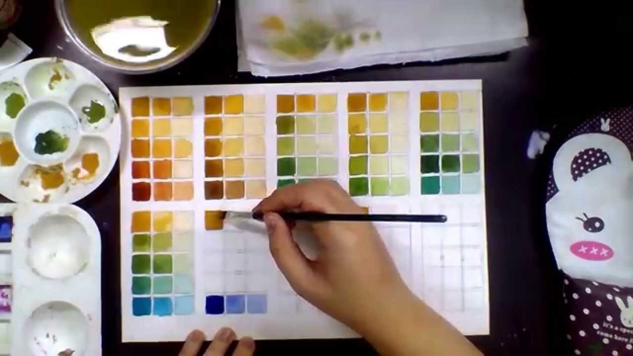 1280x720 Watercolour Mixing Chart Tutorial