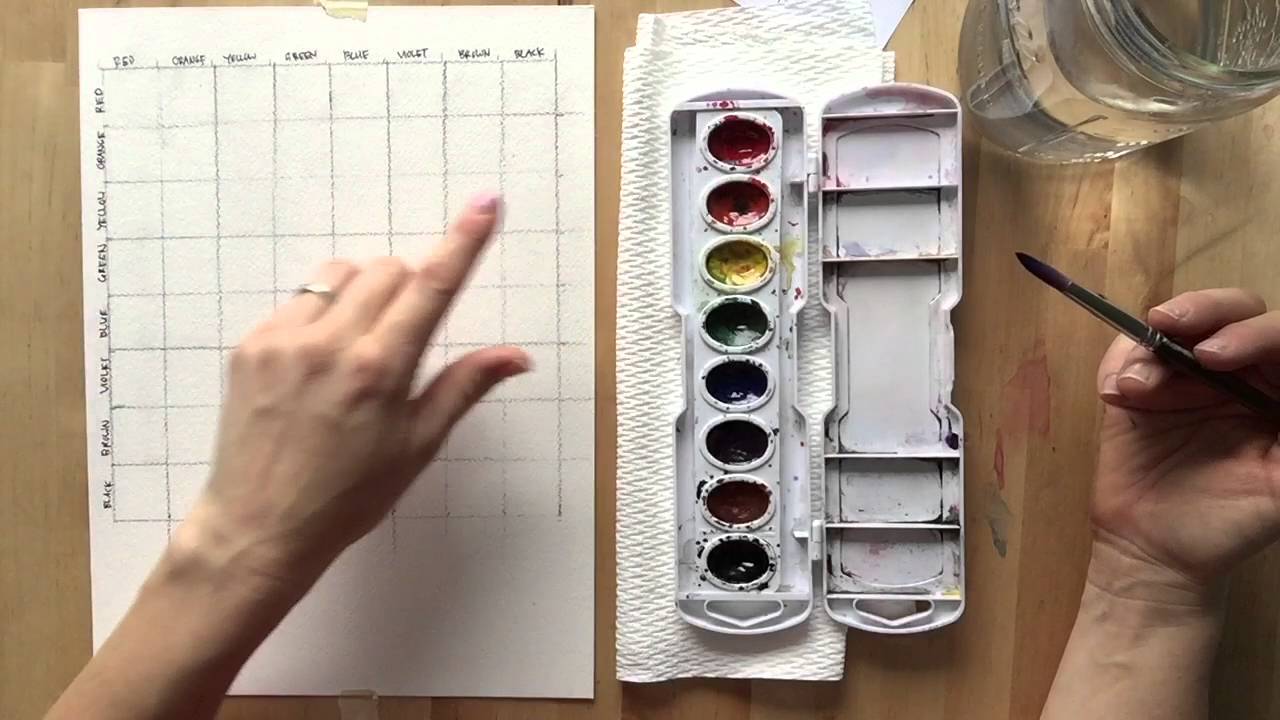 1280x720 Watercolor Mixing Chart Tutorial