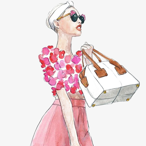 564x564 Watercolor Model, Watercolor Clipart, Model, White Hair Png Image