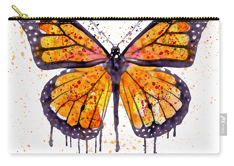 800x570 Monarch Butterfly Watercolor Carry All Pouch For Sale By Marian Voicu