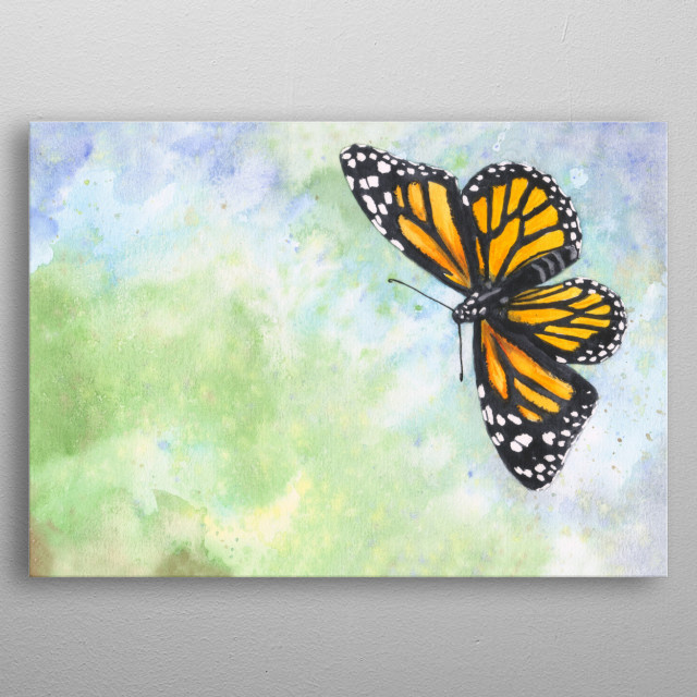 640x640 Monarch Butterfly Watercolor... By Metal Posters