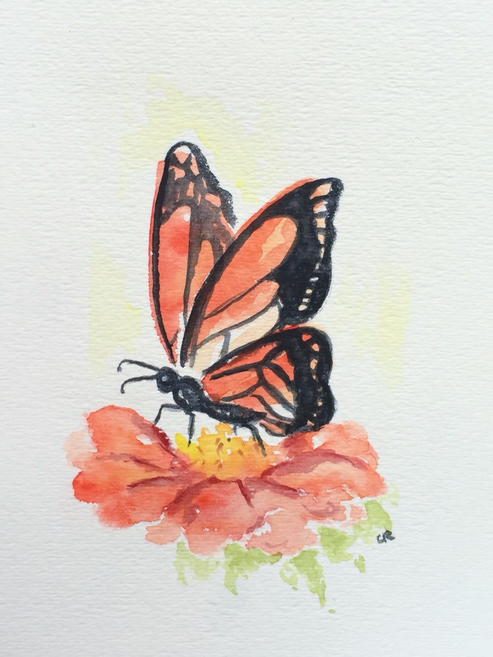1000x1334 Monarch Butterfly Watercolor Painting. Nursery Art. Original