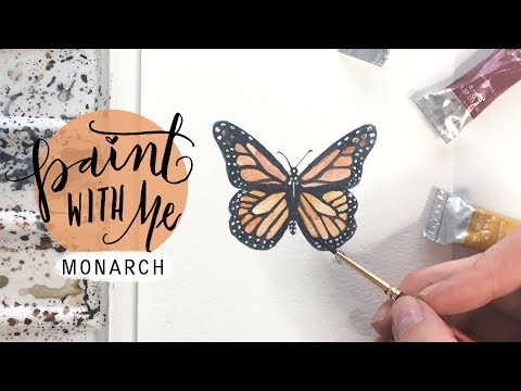 480x360 Paint With Me Monarch Butterfly Watercolour Tutorial